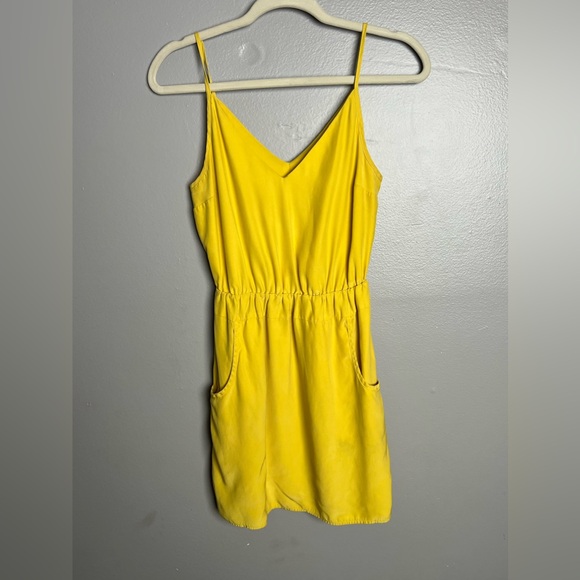 Amanda Uprichard Yellow Silk Blend Dress